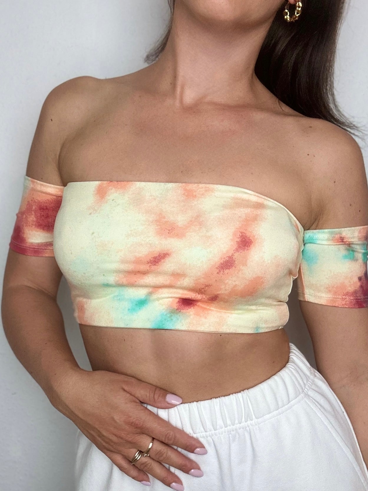 Top Eli Multicolor Short with removable Ribbon
