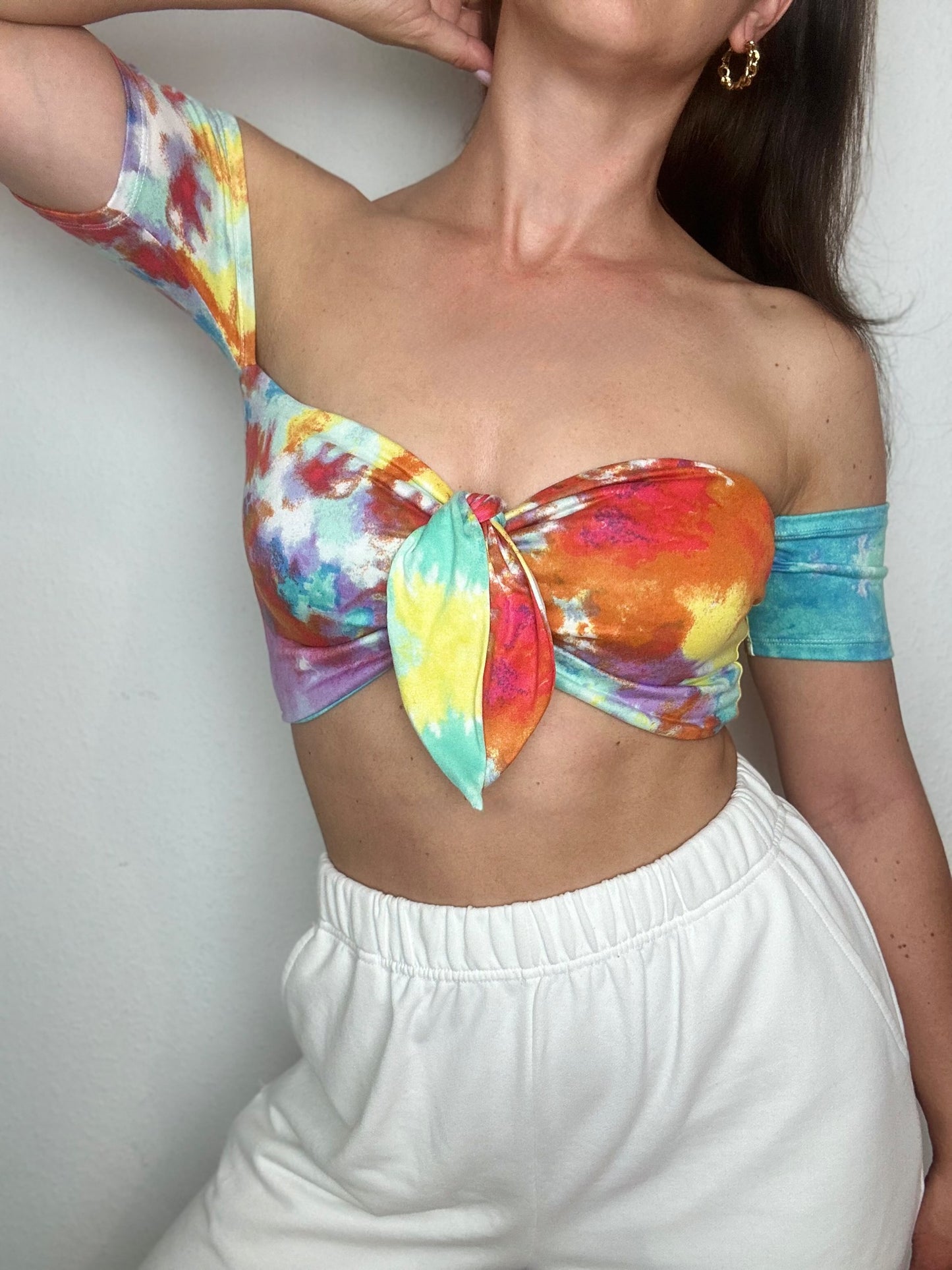 Top Eli Multicolor Short with removable Ribbon