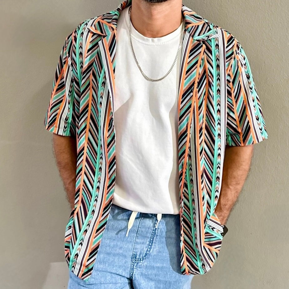 Men's Dance Shirt Prints Multicolor