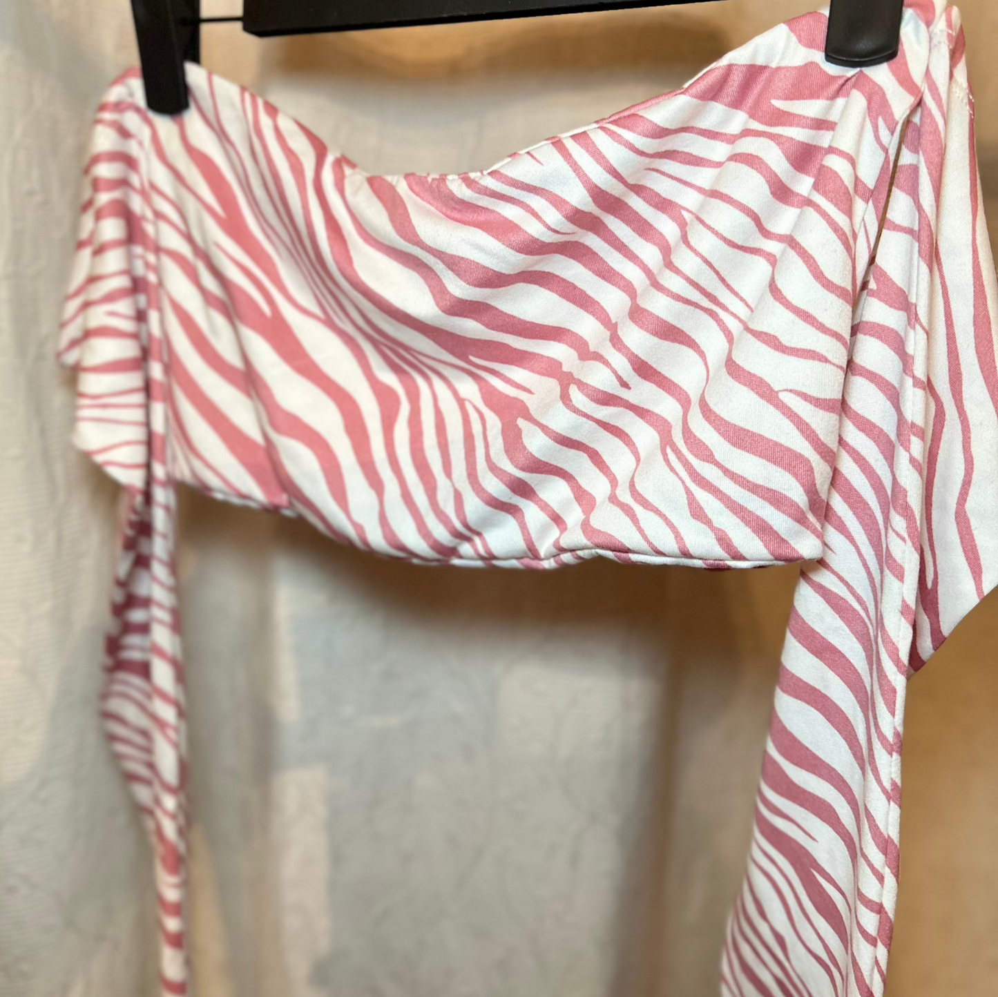 Top Eli Zebra Long with removable Ribbon