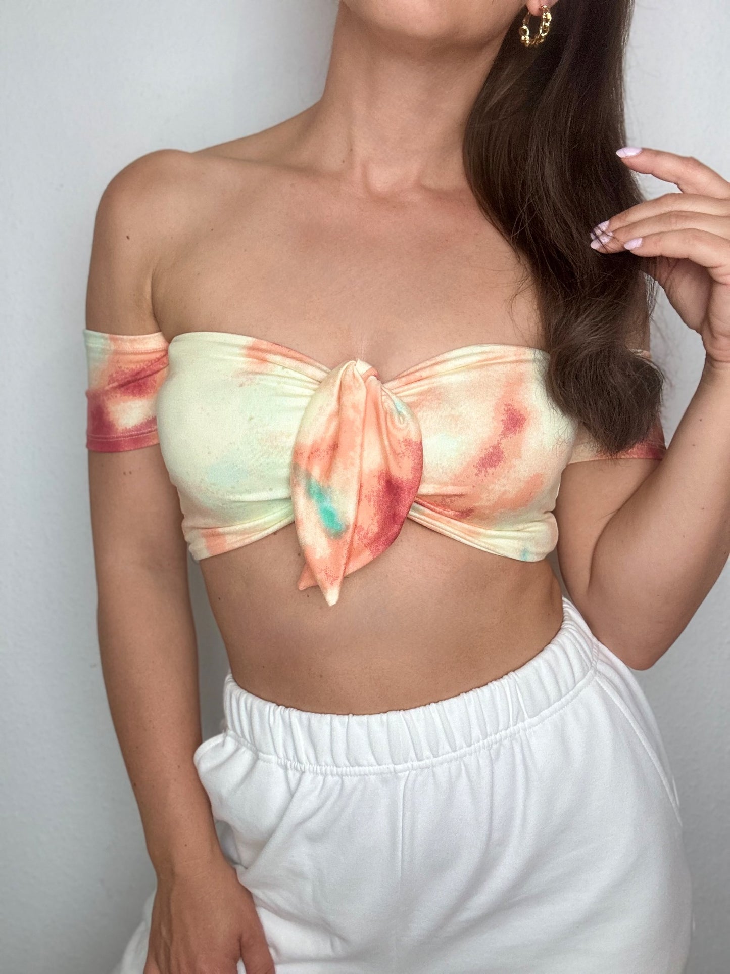Top Eli Multicolor Short with removable Ribbon