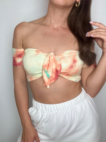 Top Eli Multicolor Short with removable Ribbon