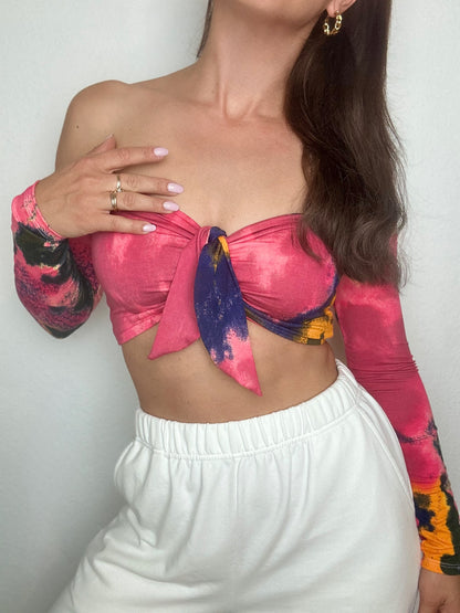 Top Eli Multicolor Long with removable Ribbon