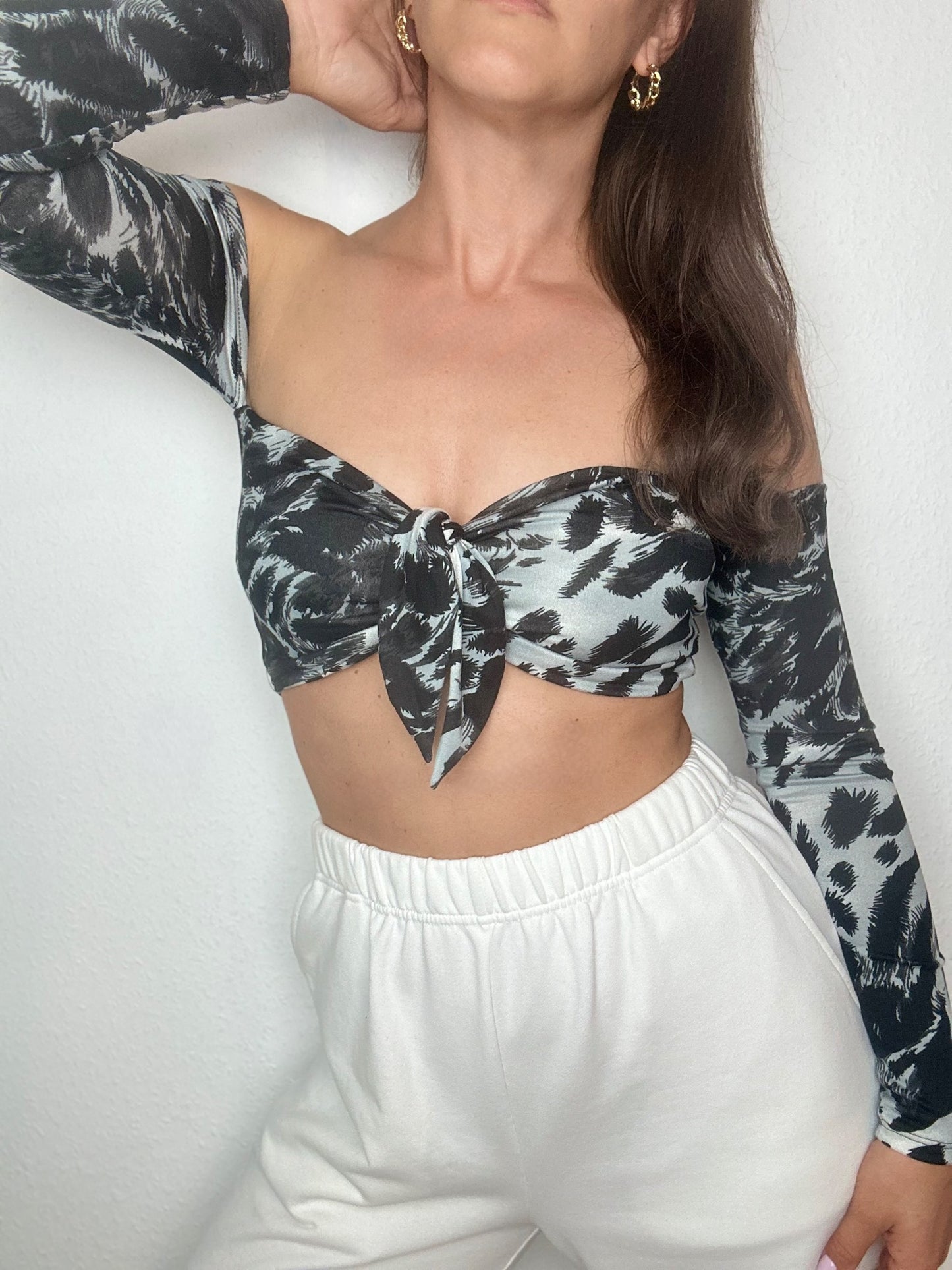 Top Eli Tiger Long with removable Ribbon