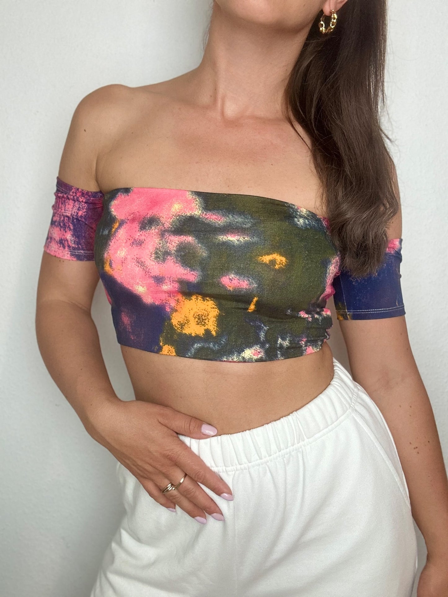Top Eli Multicolor Short with removable Ribbon
