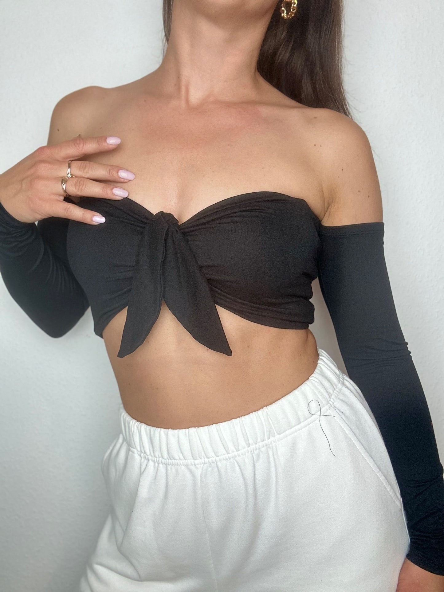 Top Eli One-Color Long with removable Ribbon