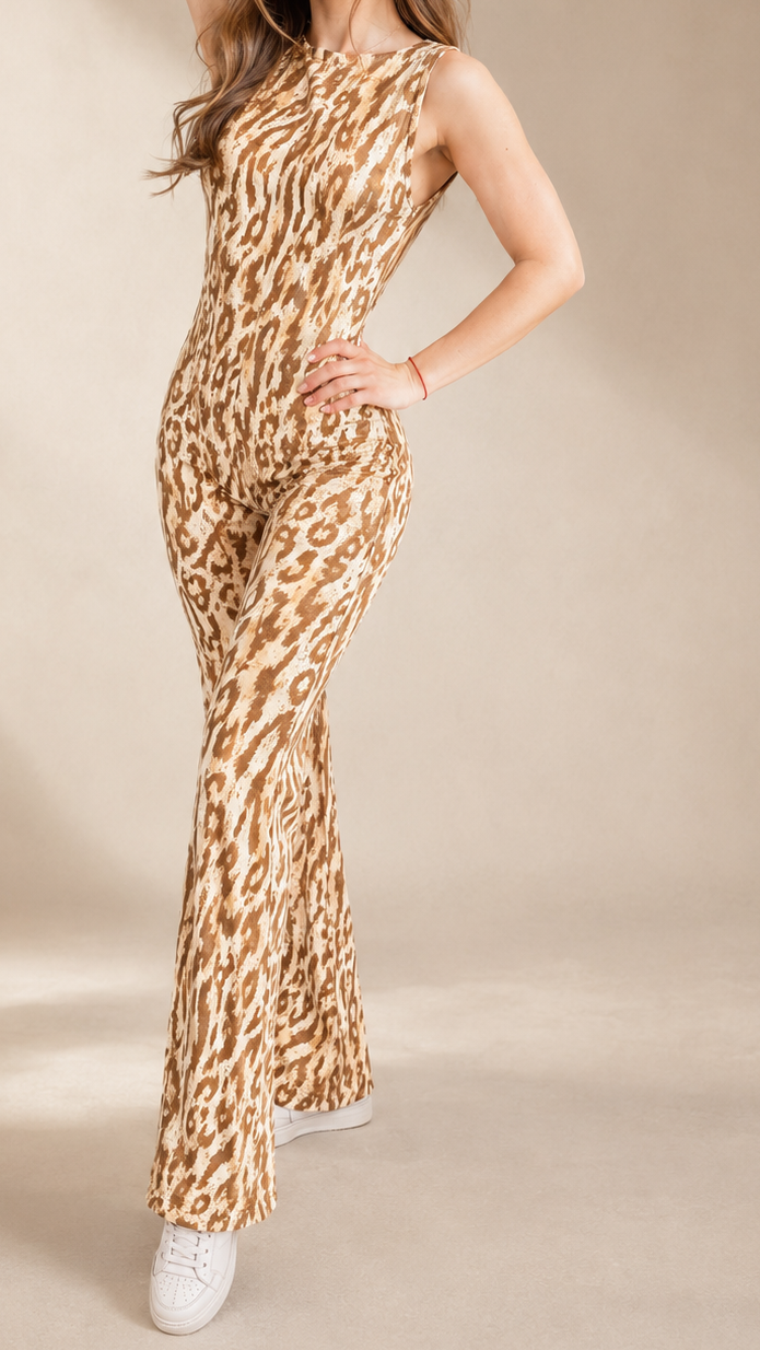 Open Back Jumpsuit Long