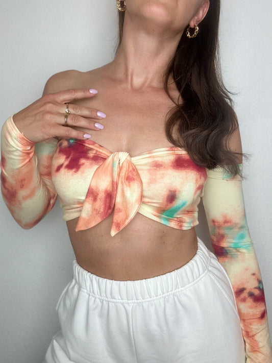 Top Eli Multicolor Long with removable Ribbon