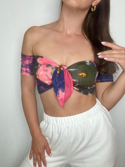 Top Eli Multicolor Short with removable Ribbon