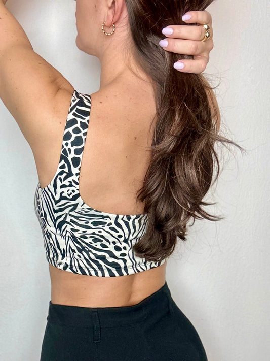 Bliss Top Zebra Print