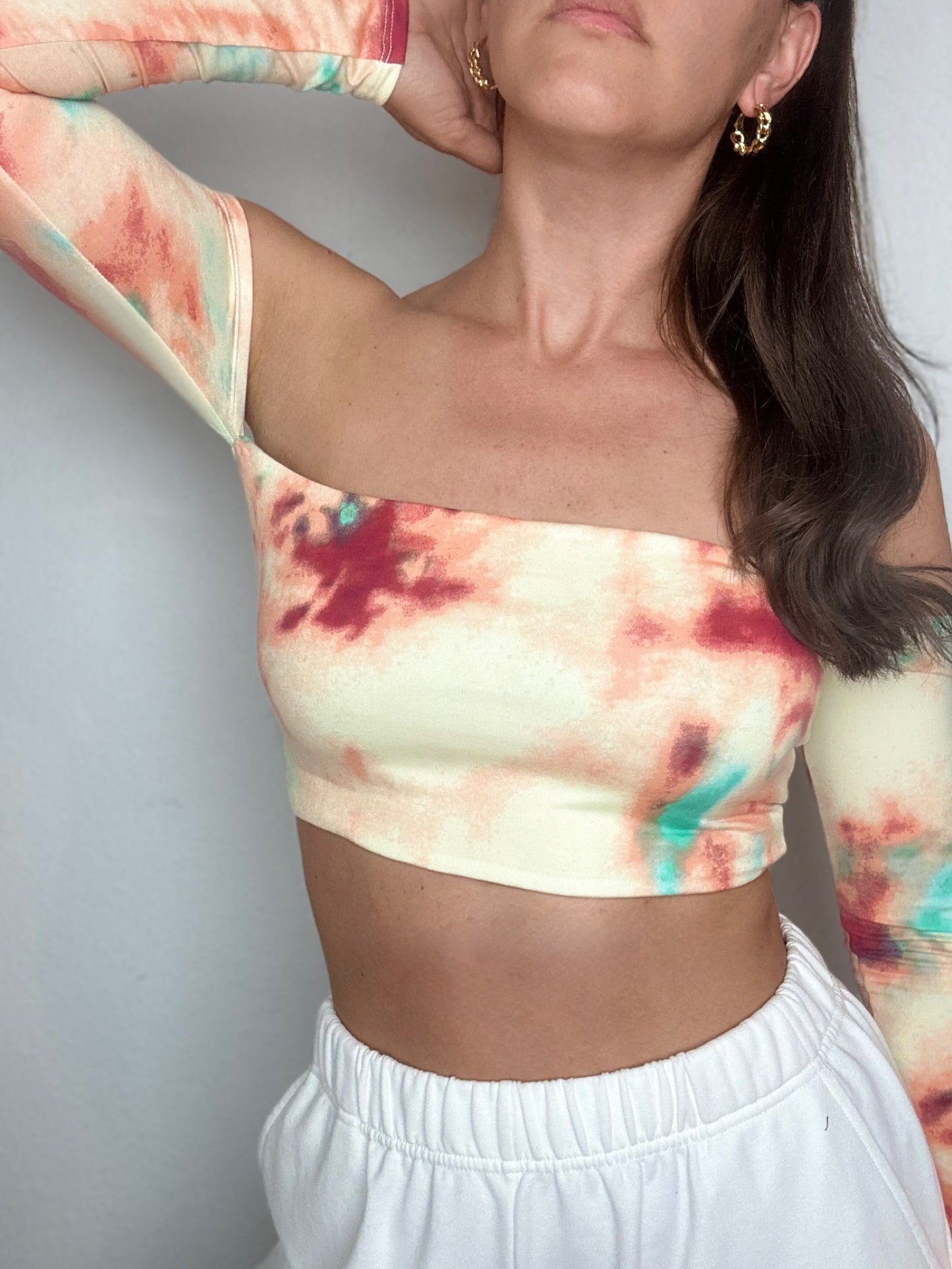 Top Eli Multicolor Long with removable Ribbon
