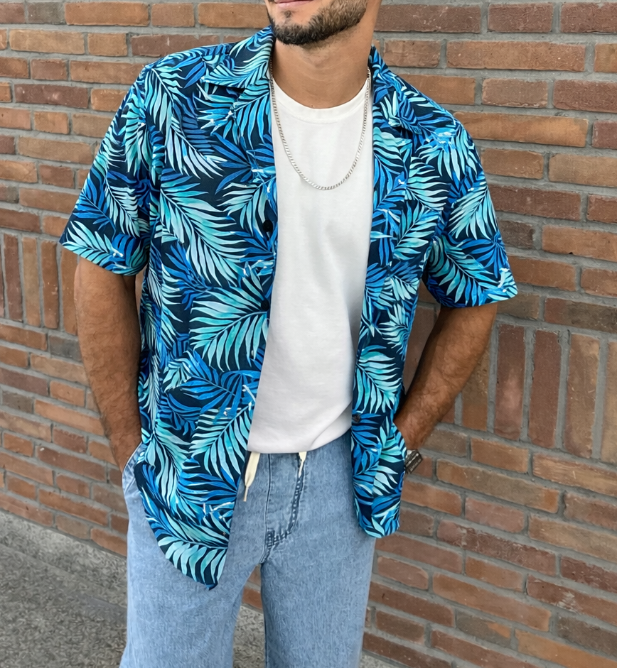 Men's Dance Shirt Prints Tropical