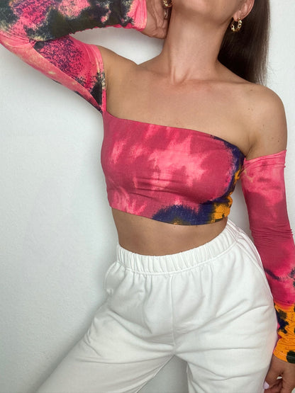Top Eli Multicolor Long with removable Ribbon