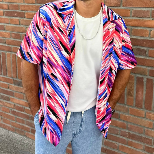 Men's Dance Shirt Prints Multicolor