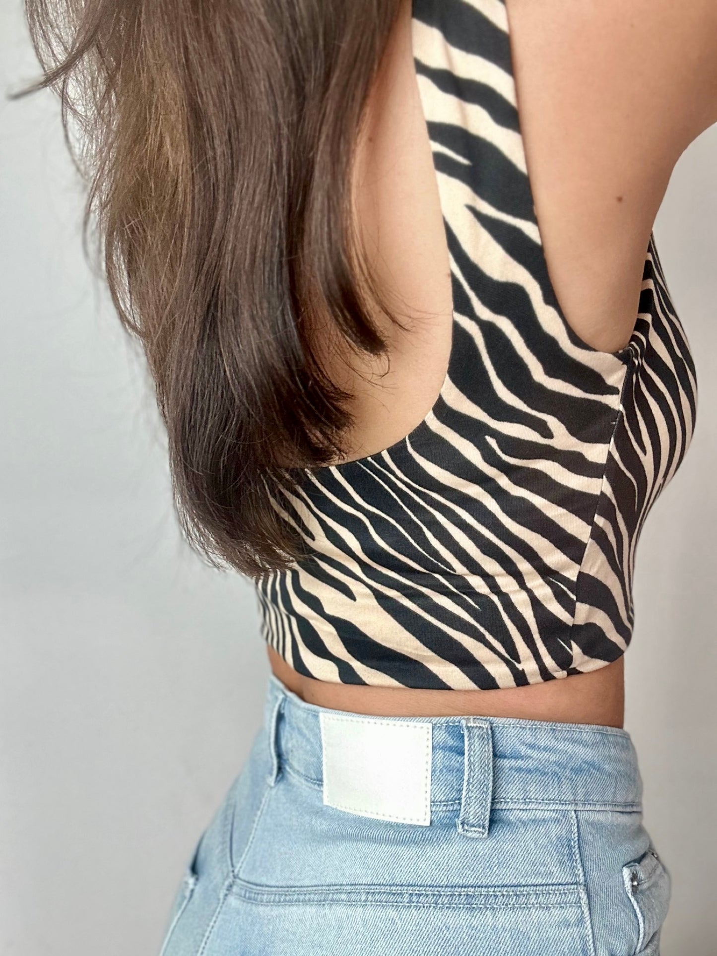 Bliss Top Zebra Print