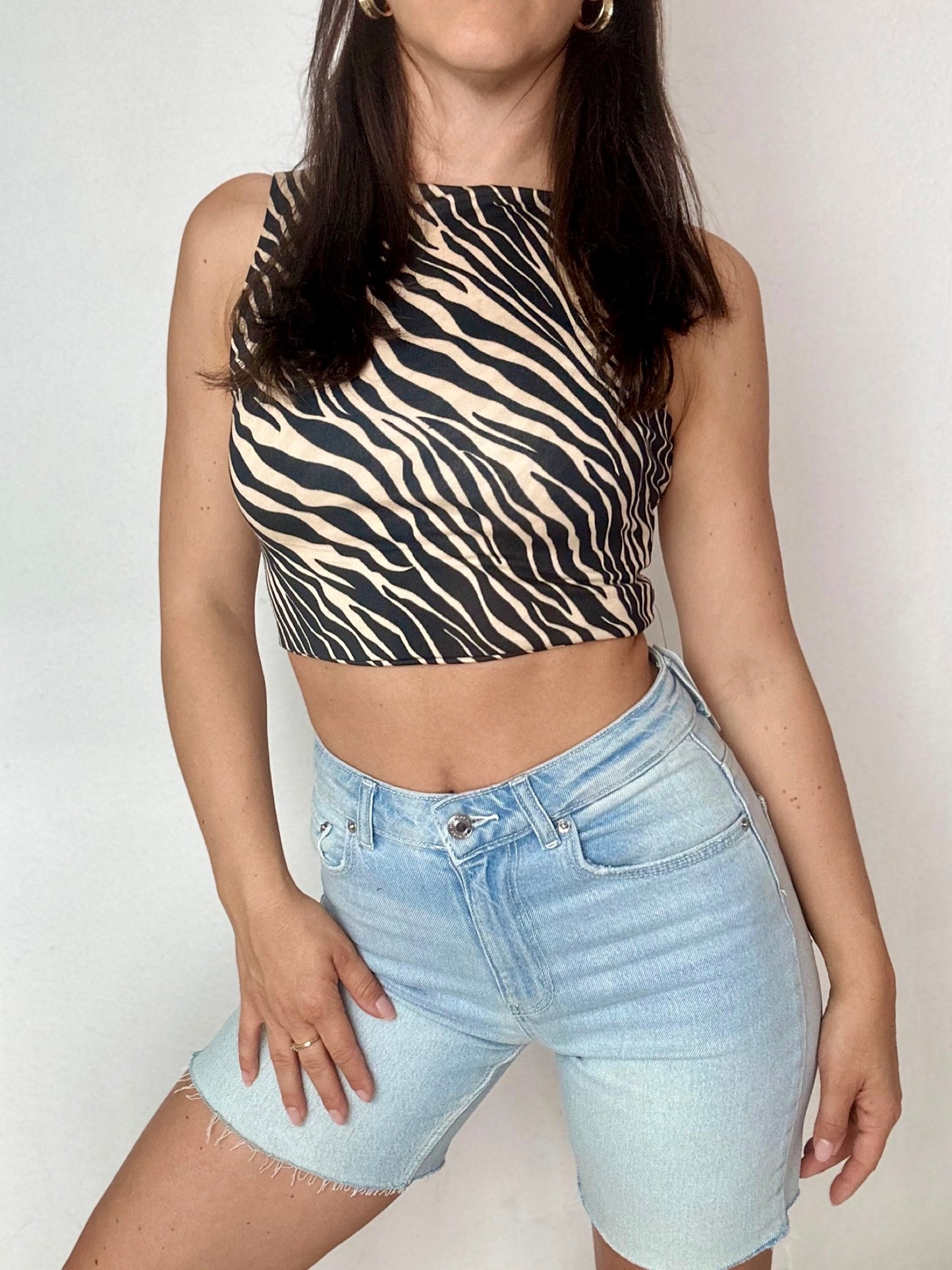 Bliss Top Zebra Print