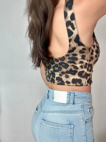 Bliss Top Leo Print