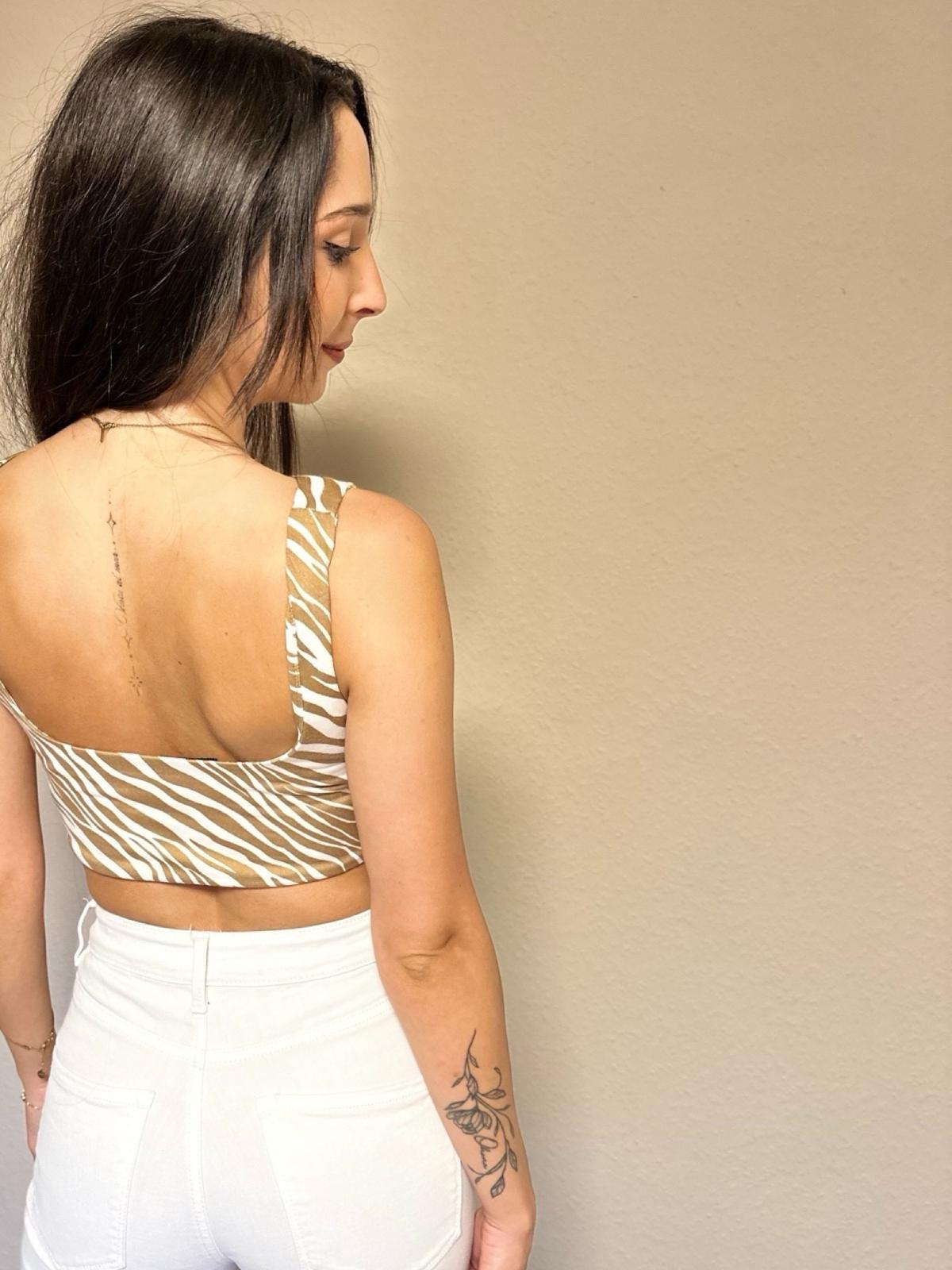 Bliss Top Zebra Print
