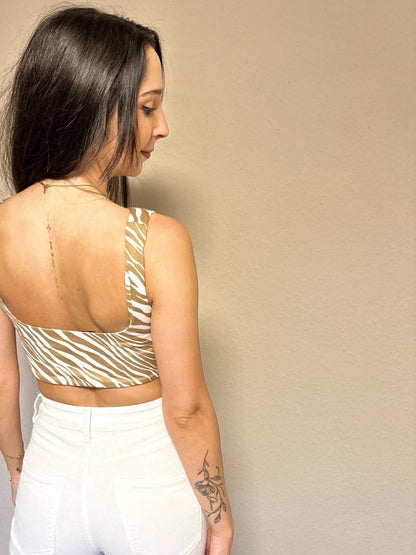 Bliss Top Zebra Print